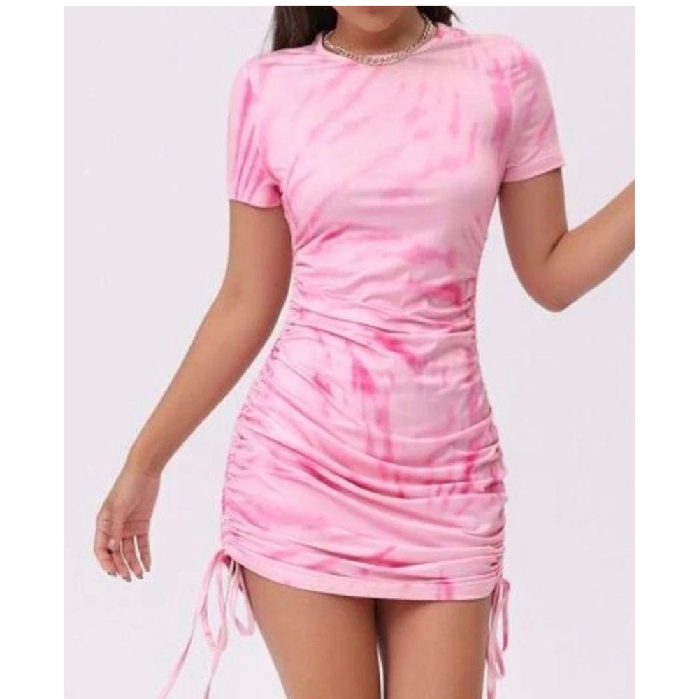 Tie Dye Side Tie Dress